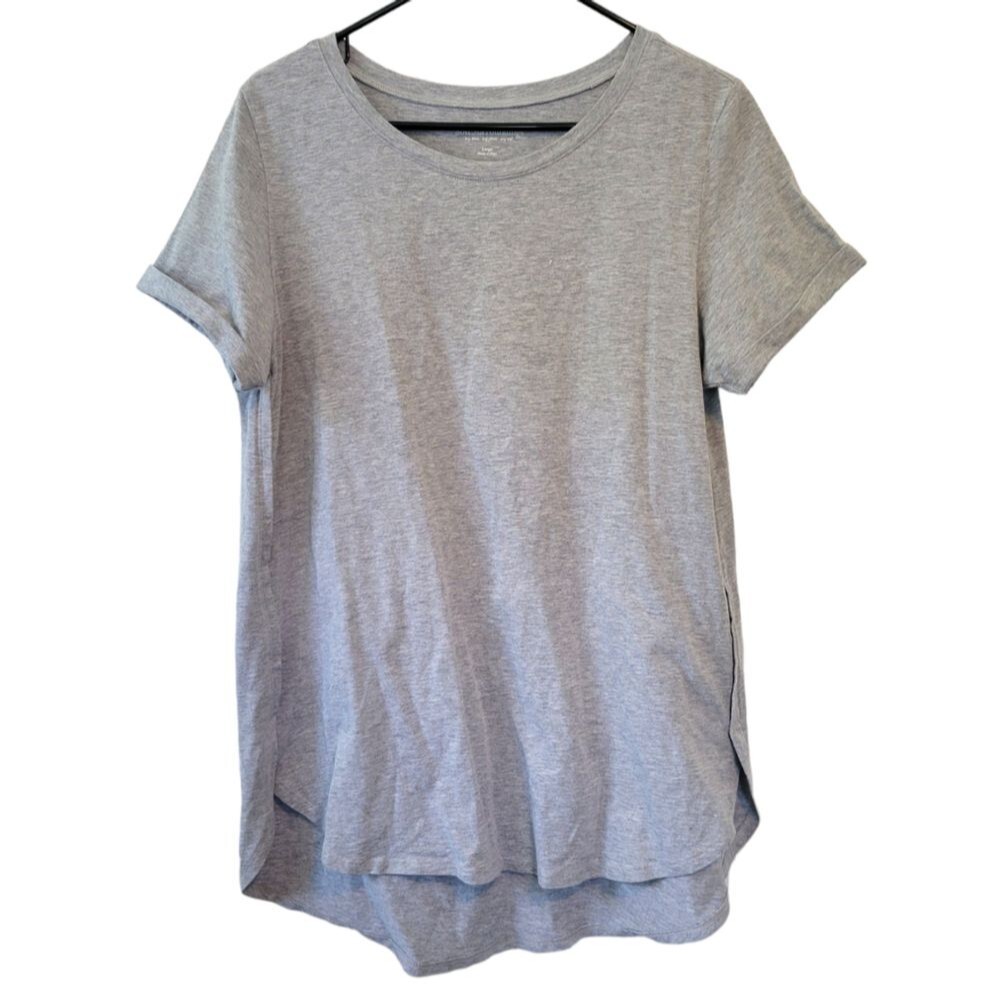 Soft Surroundings Gray Long Length T-Shirt Size Large